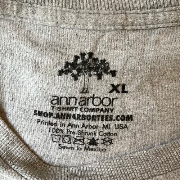Ann Arbor Men Short Sleeve Crewneck T-shirt Size XL, Gray, Master Baiter - Picture 6 of 7